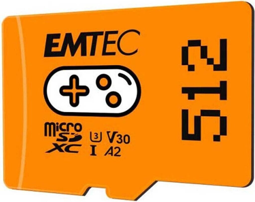Bild von Emtec Gaming ECMSDM512GXCU3G MicroSD-Karte, 512 GB, Schreibgeschwindigkeit 95 MB/s, Lesegeschwindigkeit 100 MB/s, Orange