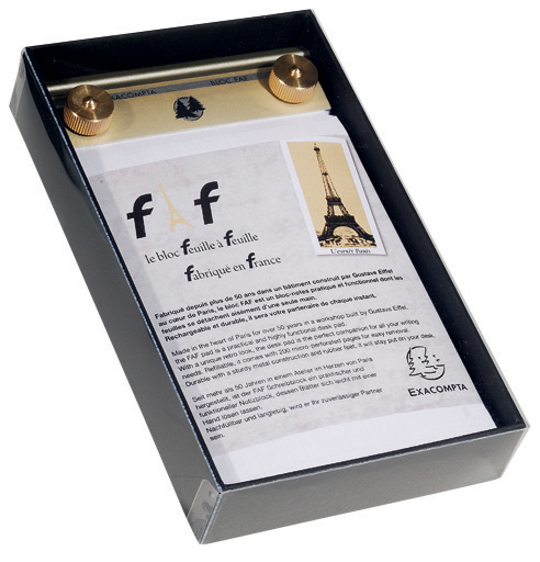Bild von Exacompta 12214E Nachfülleinlagen für Schreibblock FAF blanko 1 x 170 Blatt , 21 x 13,5 cm, mikroperforiert, ideal für Ihre Notizen, Retro-Design mit zeitloser Eleganz