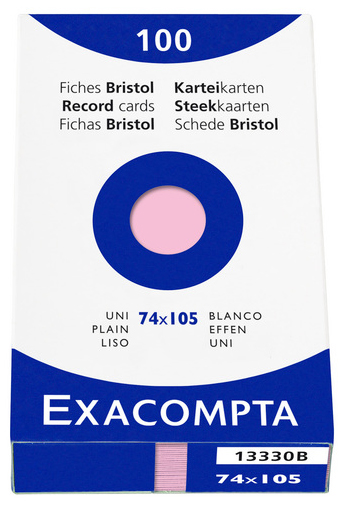 Bild von EXACOMPTA Karteikarte, blanko, A7, Karton, 205 g/m², grün (100 Stück), Sie erhalten 1 Packung á 100 Stück