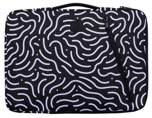 Bild von Exacompta Laptophülle Moon Kunstfaser schwarz bis 40,6 cm (16 Zoll) (16"), Notebooktasche, Schwarz