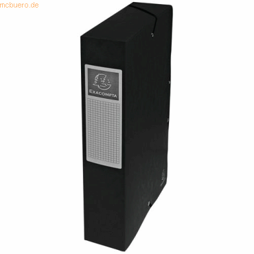 Bild von 8 x Exacompta Sammelbox A4 60mm Manila-Karton schwarz