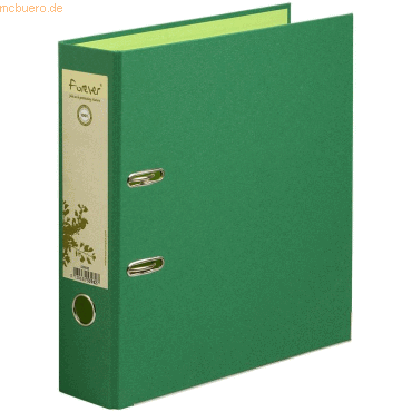 Bild von Exacompta 53983E Premium Recycling-Ordner Prem´Touch Forever. 8 cm breit DIN A4 Ringordner Aktenordner Briefordner Büroordner Plastikordner Schlitzordner dunkelgrün