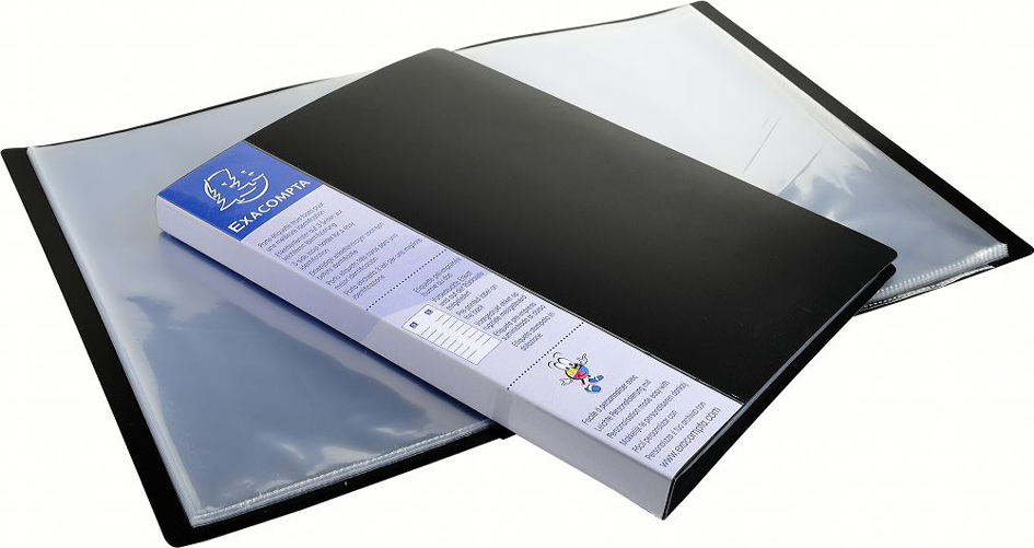 Bild von Exacompta Sichtbuch A4 40 Hüllen mit Rückenschild blau