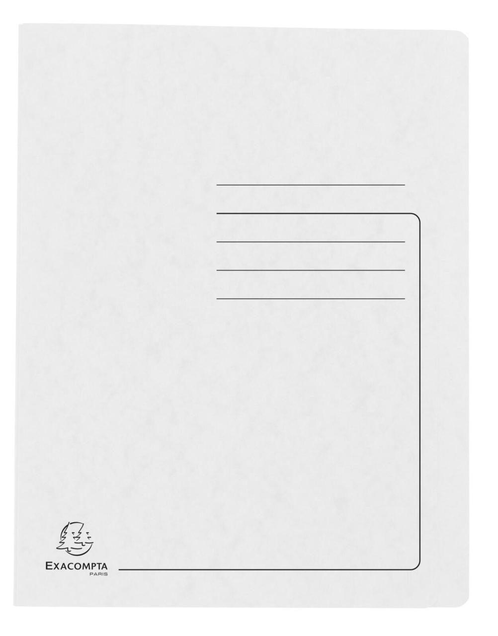Bild von Exacompta Schnellhefter 39982E DIN A4 Pressspankarton meliert 27,2 (B) x 0,2 (T) x 31,8 (H) cm Weiß 25 Stück