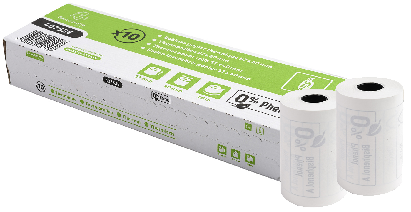 Bild von EXACOMPTA Klebeband EXACOMPTA Thermorollen für Kassensysteme, 80 mm x 76 m