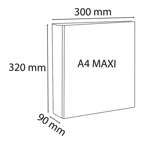 Bild von Exacompta Präsentationsringbuch mit 2 Ringen, Ring-Ø 40 mm, weiß