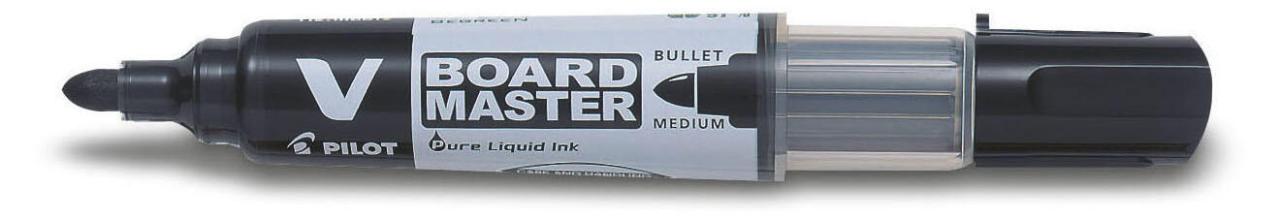 Bild von Pilot, Marker, Greenpack V-Board Master, schwarz, 10 Marker und 10 Ersatzminen (Schwarz, 2.30 mm, 10 x)