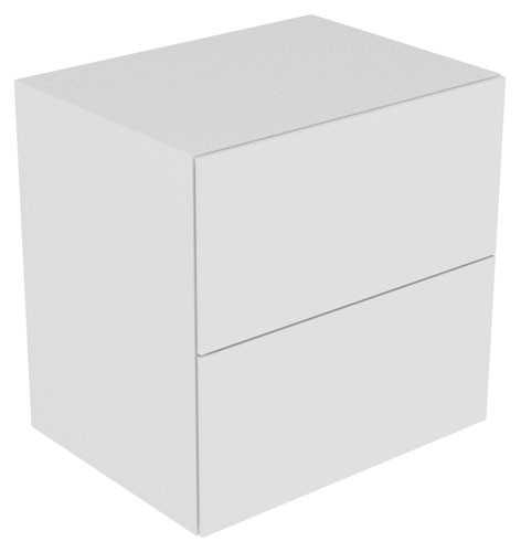 Bild von Keuco Edition 11 Sideboard, 2 Frontauszüge, 700 x 700 x 535 mm, 31323280000, Korpus/Front: Cashmere/Glas Cashmere Satiniert