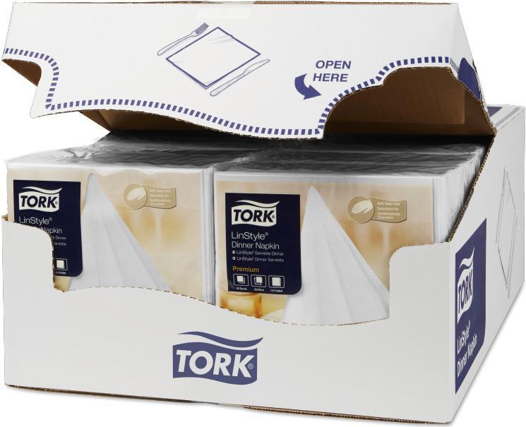 Bild von TORK Klebeband 50 TORK Servietten LinStyle® Premium weiß 1-lagig 19,5 x19,5 cm