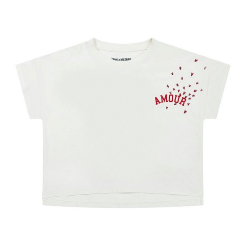 Bild von ZADIG & VOLTAIRE Kurzarmshirt in off-white mit College Print