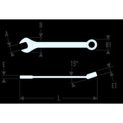 Bild von Facom - 39.1/2 Ring-Maulschluessel ''39'' kurz 1/2