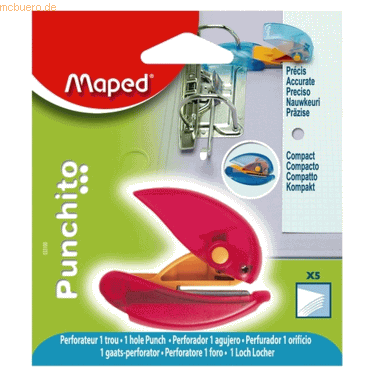 Bild von 20 x Maped Locher Punchito 1 Loch für 5 Blatt Blisterverpackung
