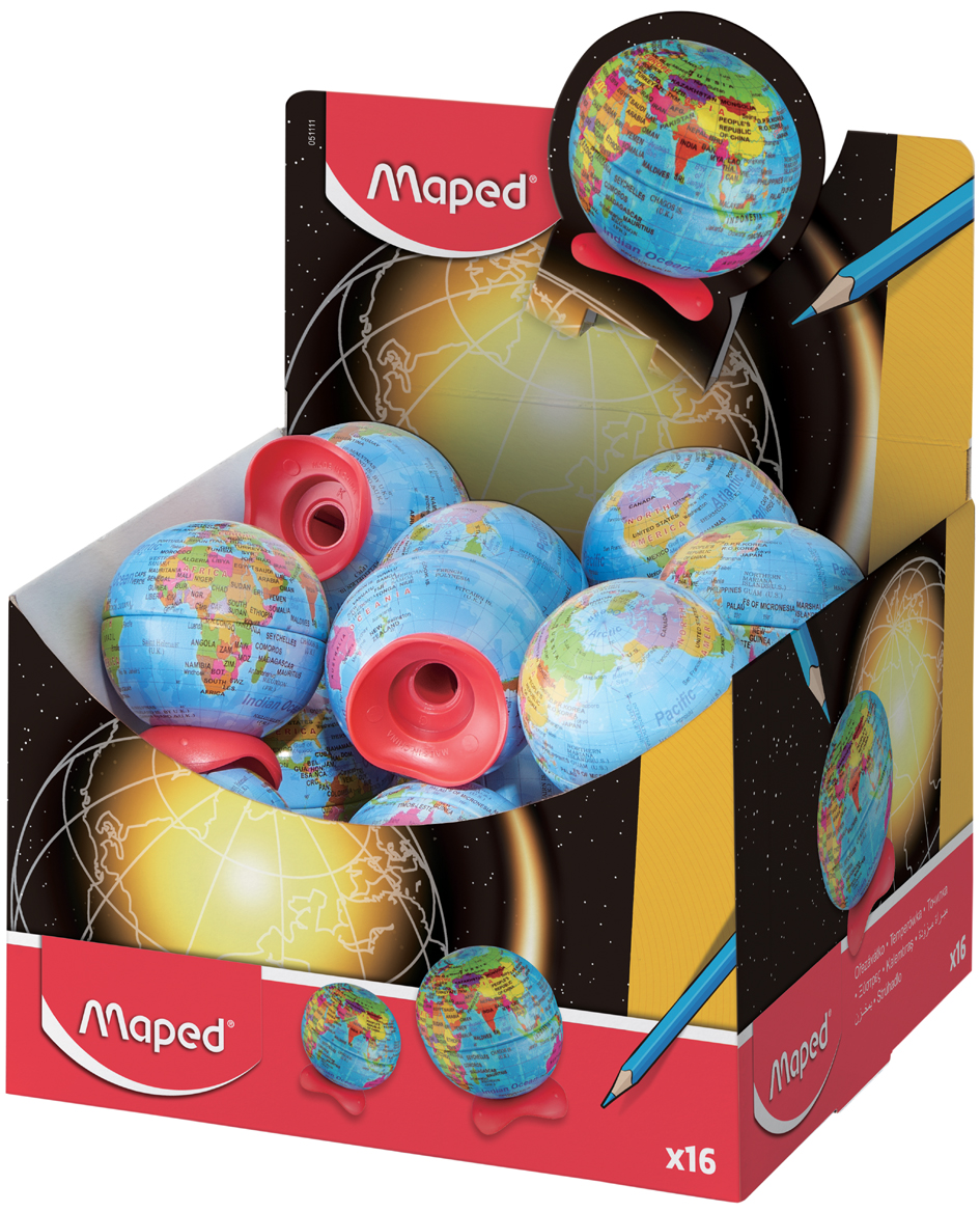 Bild von Maped, Spitzer, Spitzdose Globus, 16er Display