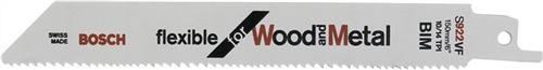 Bild von Bosch flexible for Wood+Metal S 922 DF - Sägeblatt - 5 Stücke - 12.7 mm - Länge: 150 mm - Breite: 19 mm
