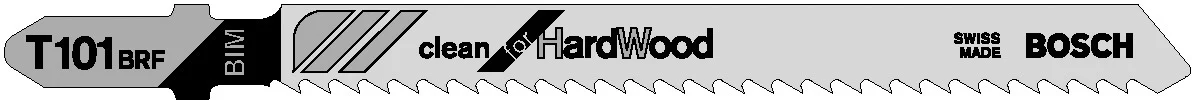 Bild von Bosch 3x Stichsägeblatt T 101 BRF Clean for Hard Wood (für hartes Holz, gerader Schnitt, Professional Zubehör Stichsäge)
