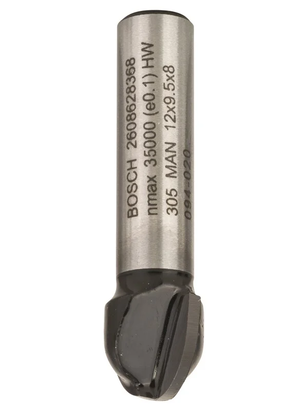 Bild von Bosch Professional Zubehör 2 608 628 368 Hohlkehlfräser 8 mm, R1 6 mm, D 12 mm, L 9,5 mm, G 40 mm