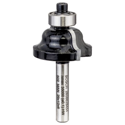 Bild von Bosch Professional Zubehör, Fräser, Kantenformfräser B, 6 mm, R1 4 mm, D1 28,6 mm, B 8 mm, L 12,4 mm, G 54 mm