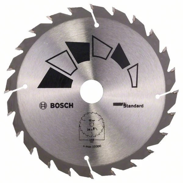 Bild von Bosch Accessories 1x Kreissägeblatt Standard (Sägeblatt für Holz, Ø 160 x 2.2/1.5 x 20/16 mm, 40 Zähne, ATB, mit 1x Reduzierring 16 mm, Zubehör Kreissäge)