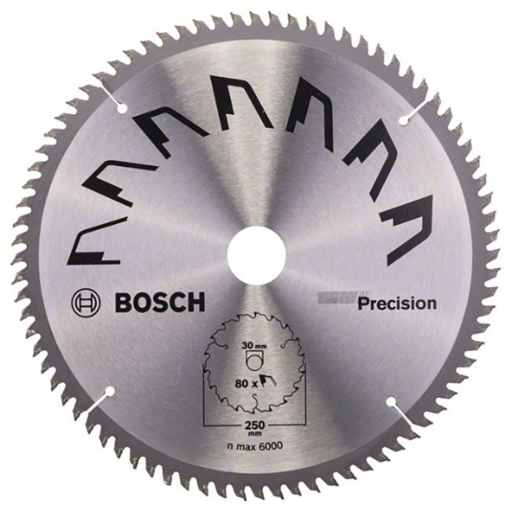 Bild von Bosch 1x Kreissägeblatt Precison (Sägeblatt für Holz, Ø 250 x 3.2/2.2 x 30 mm, 80 Zähne, ATB, Zubehör Kreissäge)