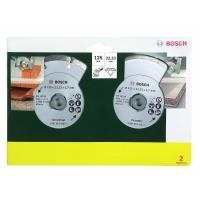 Bild von Bosch Home and Garden 2 Stück Diamanttrennscheiben (für Fliesen und Baumaterial, 125 mm, Zubehör Winkelschleifer)