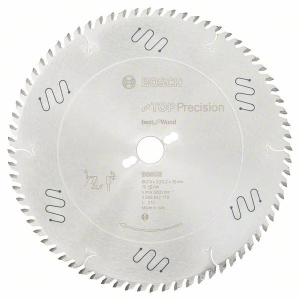 Bild von Bosch - Kreissägeblatt Top Precision Best for Wood ø315 x 30 x 3,2mm 72 Zähne (2608642118)