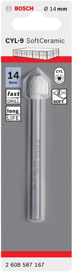 Bild von Bosch Professional 1x Fliesenbohrer CYL-9 SoftCeramic (für weiche Keramik Fliesen, Ø 5,5 x 70 mm, Zubehör Bohrmaschine)