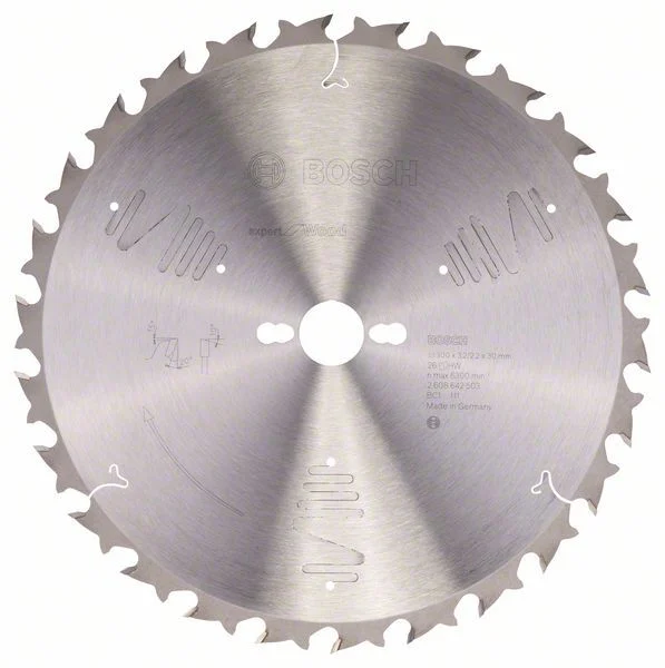 Bild von BOSCH Kreissägeblatt Expert, For Wood, 300 x 30 x 3,2 mm, 26 Zähne