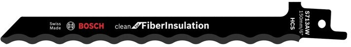 Bild von Bosch clean for FibreInsulation S 713 AW - Sägeblatt - für Pappkarton, Leder, Teppich, Faserisolierung, Polystyren (PS) - 2 Stücke - Länge: 150 mm