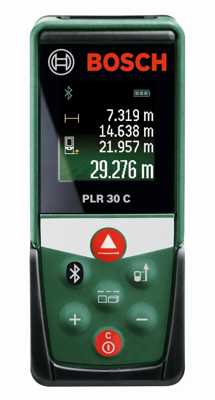 Bild von Bosch Home and Garden PLR 30 C Laser-Entfernungsmesser Bluetooth, Dokumentations-App Messbereich (ma