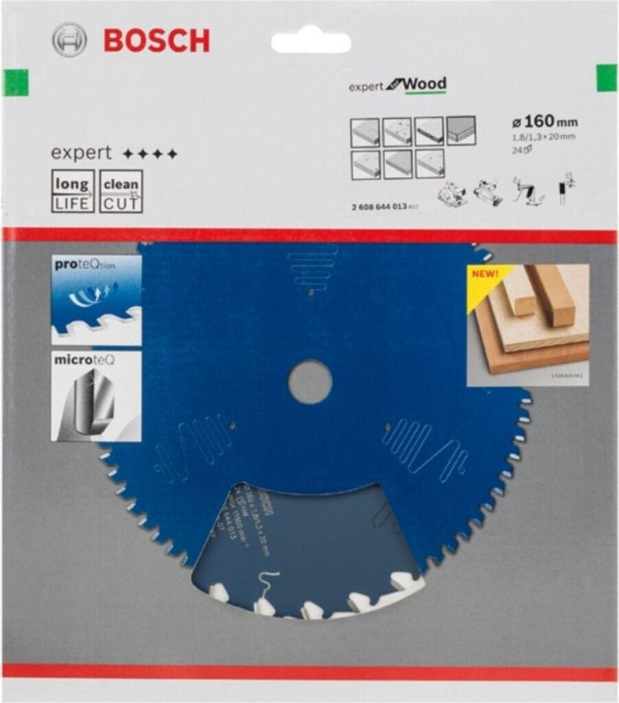 Bild von Bosch Kreissägeblatt Expert for Wood AD 160mm Z.24 WZ Bohr.20mm Schnitt-B.1,8mm