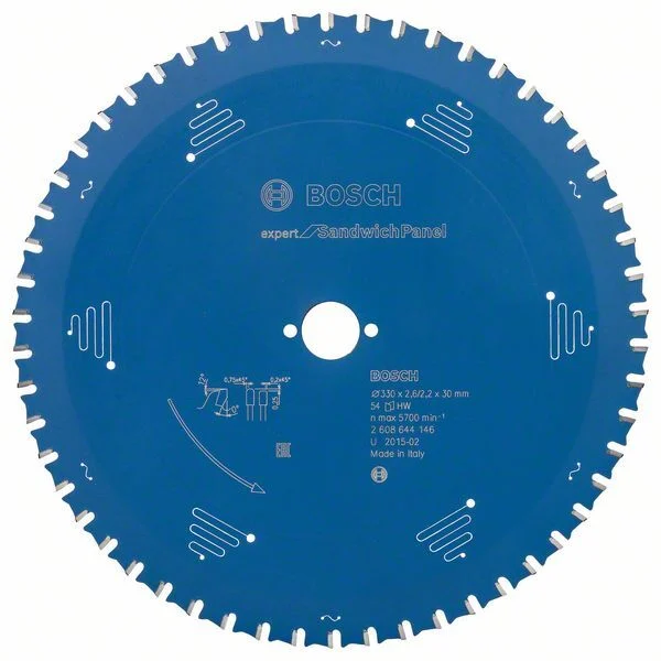 Bild von Bosch Professional 1x Kreissägeblatt Expert for Sandwich Panel (Sandwich-Paneele, Sägeblatt Ø 330 x 30 x 2,6 mm, Zähne 54, Zubehör Kreissäge)