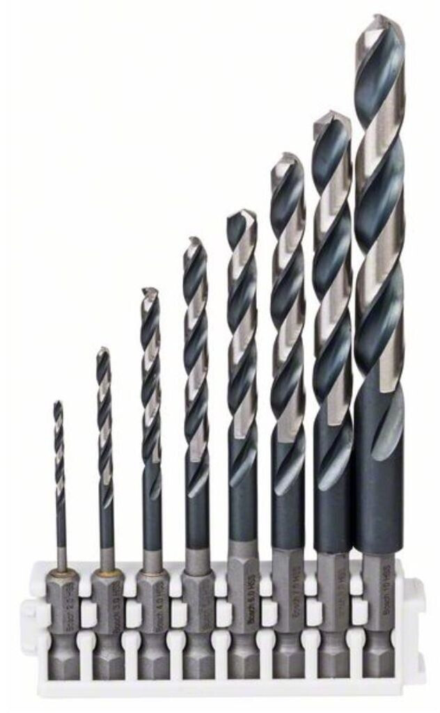 Bild von BOSCH Holzbohrer Pro Metal HSS-G, (8 Teile), Impact Spiralbohrer-Set mit Sechskantschaft, 8-teilig