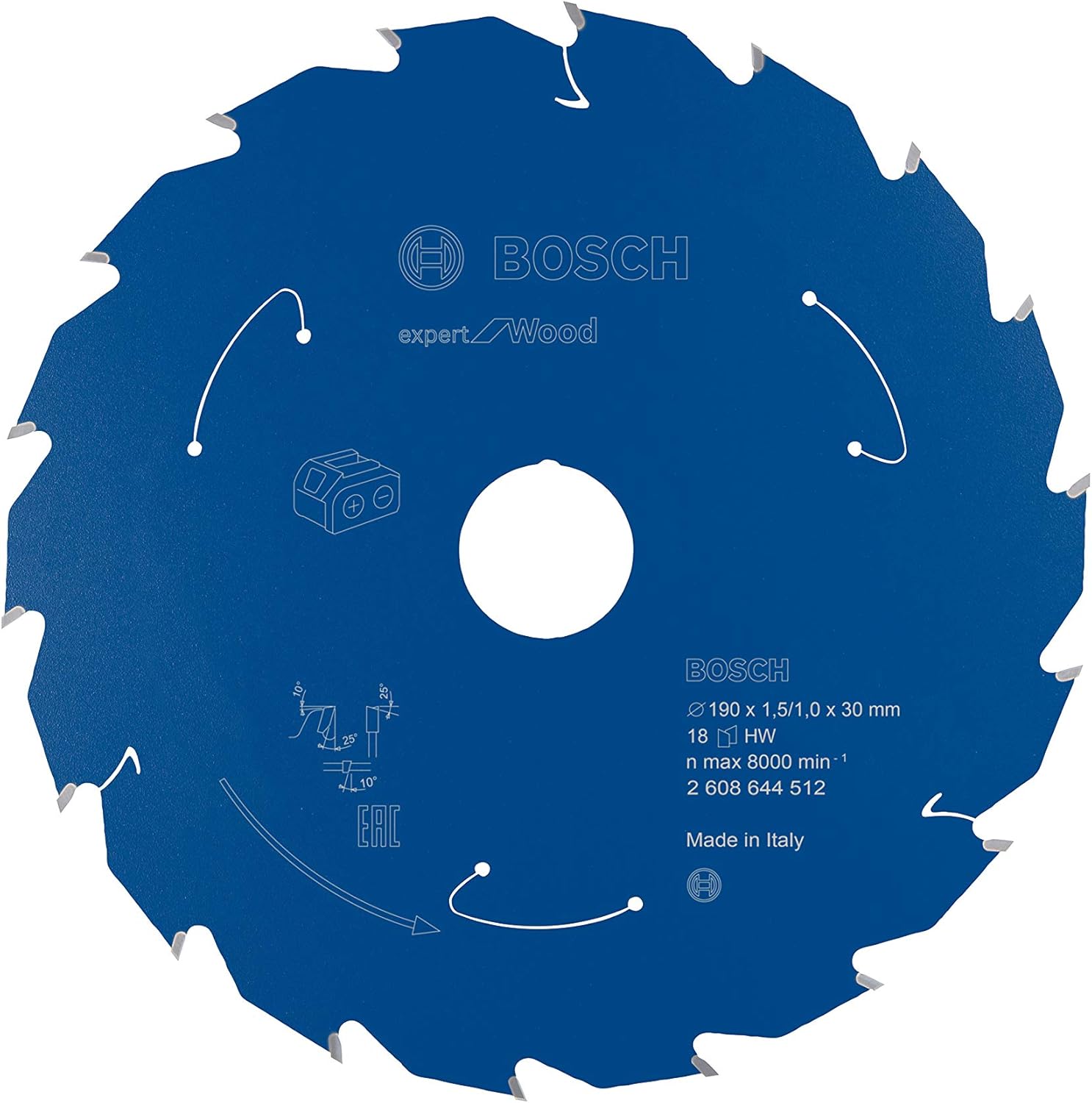 Bild von Bosch Professional 1x Kreissägeblatt Expert for Wood (Holz, Sägeblatt Ø 165 x 20 x 1,5 mm, 12 Zähne, Zubehör Akku Kreissäge)