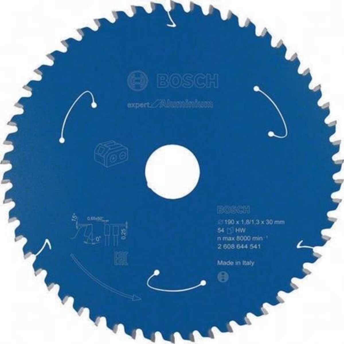 Bild von Bosch Professional 1x Kreissägeblatt Expert Aluminium (Aluminium, Sägeblatt Ã˜ 190 X 30 X 1,8 Mm, 54 Zähne, Zubehör Akku Kreissäge)