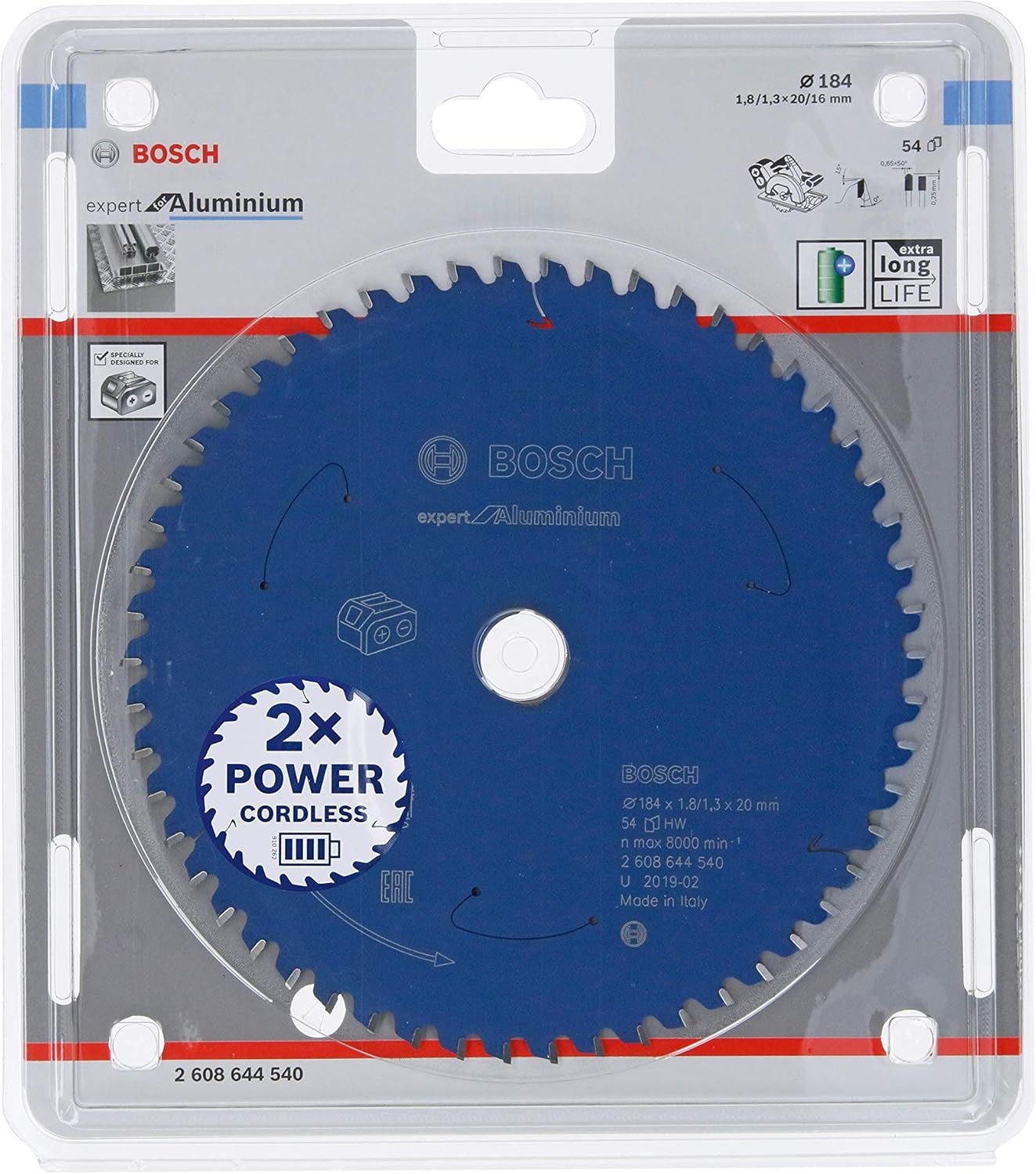Bild von Bosch Accessories Professional Kreissägeblatt Expert for Aluminium (Aluminium, 254 x 30 x 2,4 mm, 78 Zähne, Zubehör Akku Kreissäge)