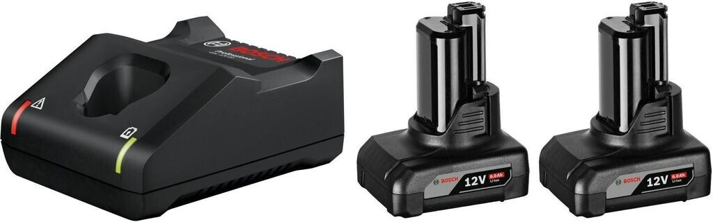 Bild von BOSCH Professional Werkzeugakku mit Ladegerät Starter Set 12V Li-Ion 2 x 6,0 Ah