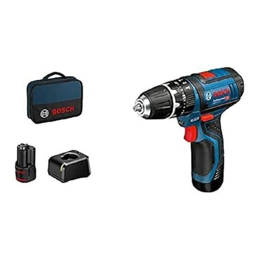 Bild von Bosch Schlagbohrschrauber GSB 12V-15 Vorteils-Set 06019B690H 06019B690H Blau, Schwarz