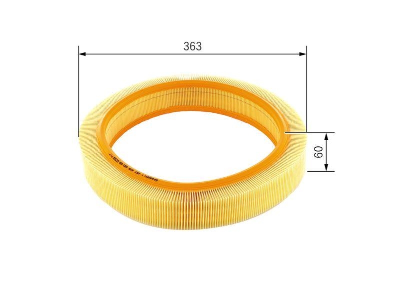 Bild von BOSCH Luftfilter Filtereinsatz 1 457 429 992 Motorluftfilter,Filter für Luft MERCEDES-BENZ,190 (W201),Stufenheck (W124),Stufenheck (W123)