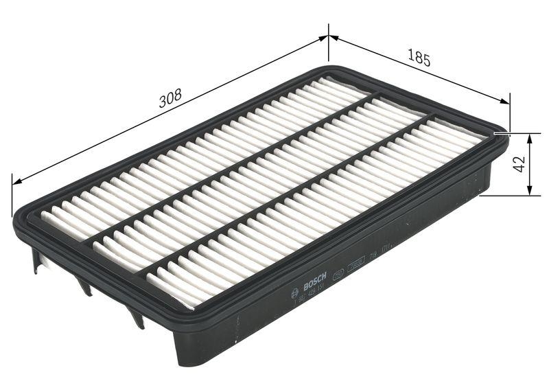 Bild von BOSCH 1 987 429 151 Luftfilter Motorluftfilter, Filter für Luft 41,5 185 308 Filtereinsatz