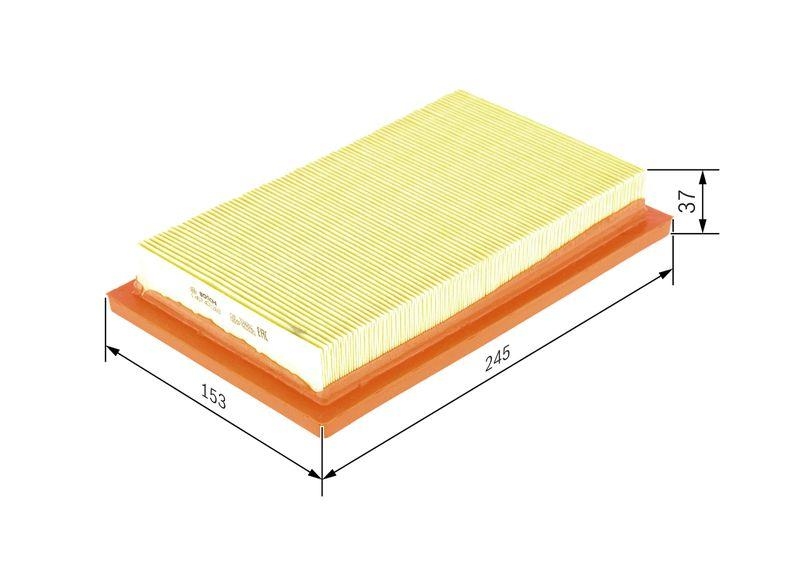 Bild von BOSCH 1 457 433 269 Luftfilter Motorluftfilter, Filter für Luft 37 153 245 Filtereinsatz FIAT: Panda I Hatchback
