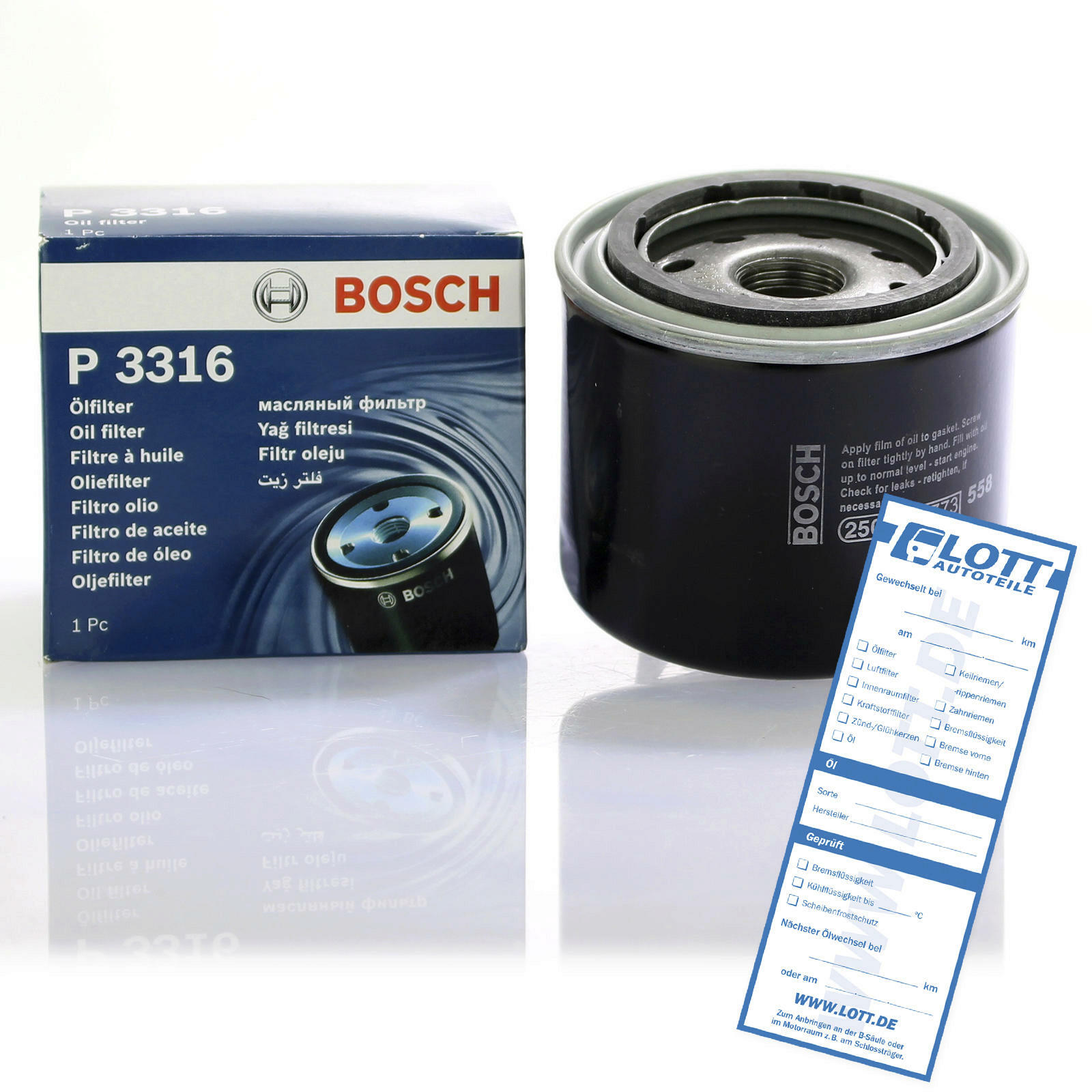 Bild von BOSCH 0 451 103 316 Ölfilter Motorölfilter, Filter für Öl M 20 x 1,5 mit einem Rücklaufsperrventil Anschraubfilter HYUNDAI: Tucson, ix35