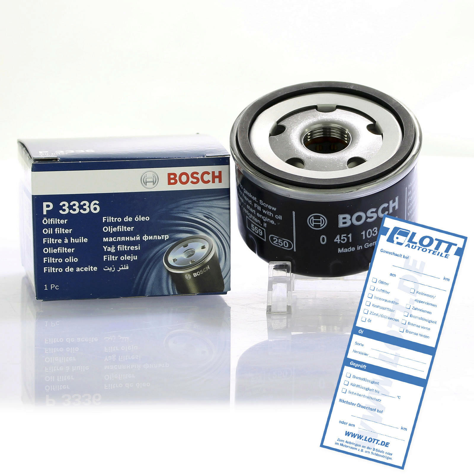 Bild von BOSCH 0 451 103 336 Ölfilter Motorölfilter, Filter für Öl M 20 x 1,5 mit einem Rücklaufsperrventil Anschraubfilter RENAULT: ESPACE 4, SCENIC 3