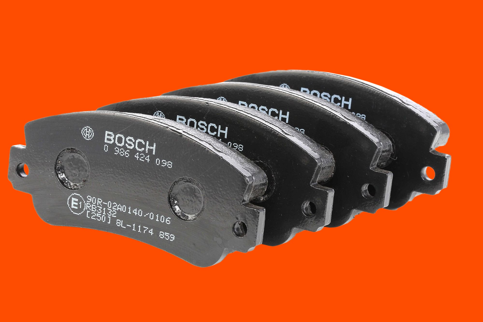 Bild von BOSCH Bremsbelagsatz 0 986 424 098 Bremsbeläge,Bremsklötze FIAT,SEAT,LANCIA,Panda Schrägheck (141_),Uno Schrägheck (146_),131 Limousine (131_)