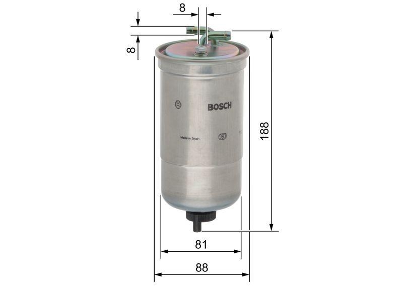 Bild von BOSCH Kraftstofffilter Leitungsfilter 0 450 906 442 Leitungsfilter,Spritfilter HONDA,CIVIC VII Hatchback (EU, EP, EV),Accord VII Limousine (CL, CN)