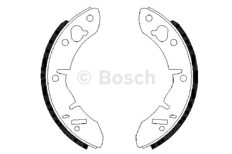 Bild von BOSCH 0 986 487 273 Bremsbacken Trommelbremsbacken, Bremsbackensatz 177,8 32 AUSTIN: Mini Hatchback