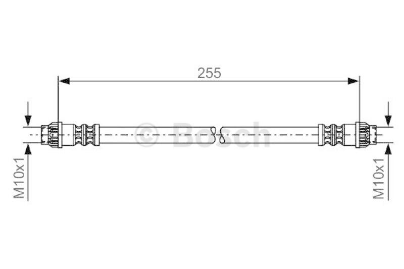 Bild von BOSCH Bremsschläuche 1 987 476 178 Bremsschlauch RENAULT,PEUGEOT,CITROËN,19 II (B/C53_),19 II Cabriolet (D53_, 853_),19 I (B/C53_)