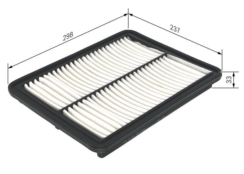 Bild von BOSCH Luftfilter Filtereinsatz 1 987 429 180 Motorluftfilter,Filter für Luft KIA,SORENTO I (JC)