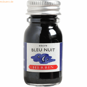 Bild von 6 x Herbin Füllertinte 10ml Nachtblau