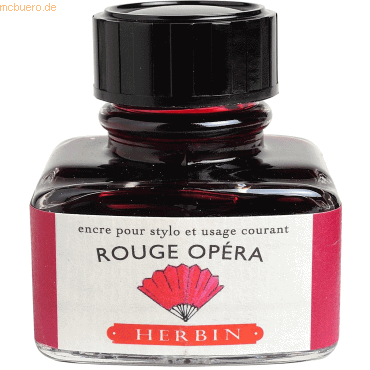 Bild von 4 x Herbin Füllertinte 30ml Tiefrot