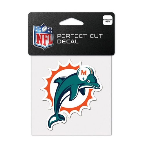 Bild von WinCraft Wanddekoobjekt Aufkleber 10x10cm NFL Miami Dolphins RETRO
